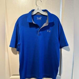 Blue Under Armour Golf Polo